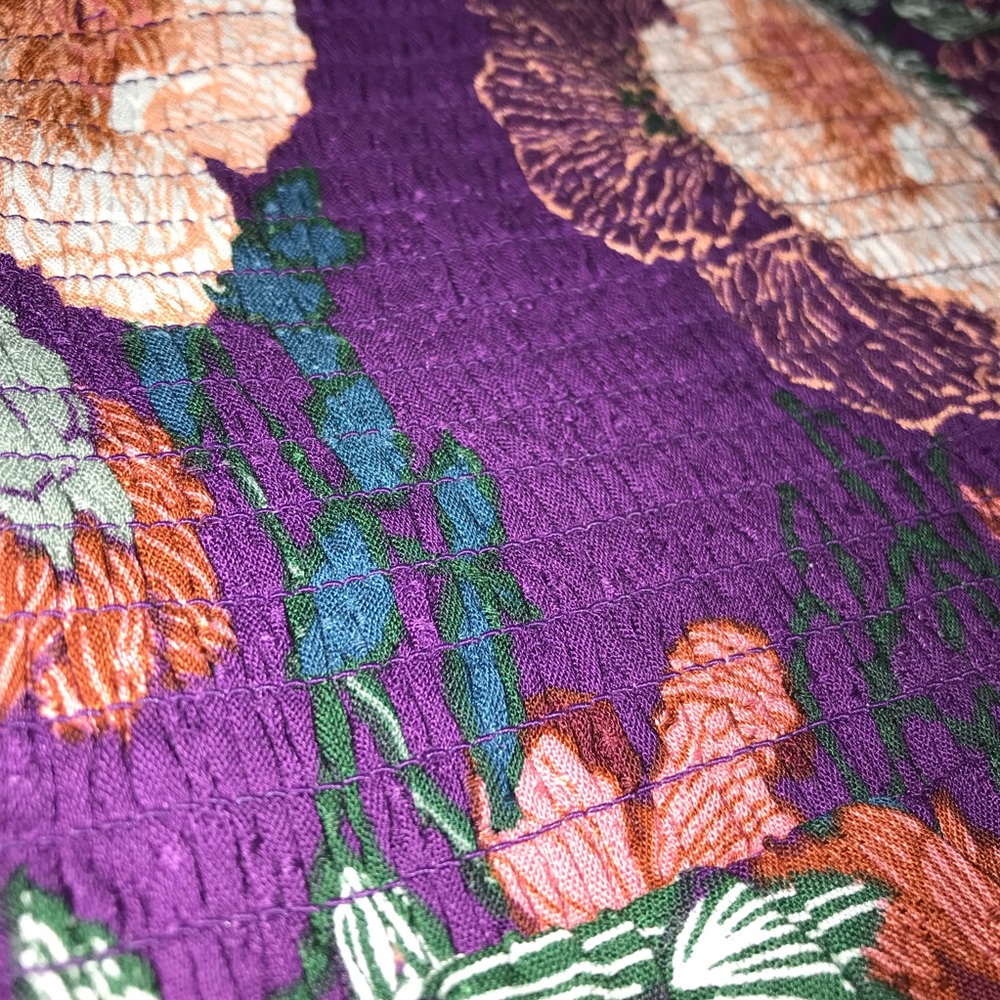 Band Of The Free Margaux Purple Mixed Floral Mini Dress NWT - Picture 9 of 11